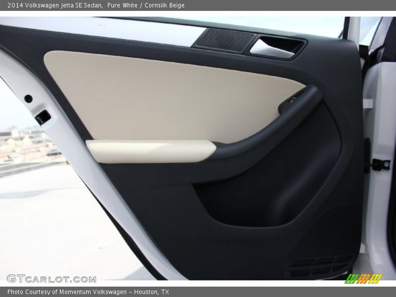 Pure White / Cornsilk Beige 2014 Volkswagen Jetta SE Sedan