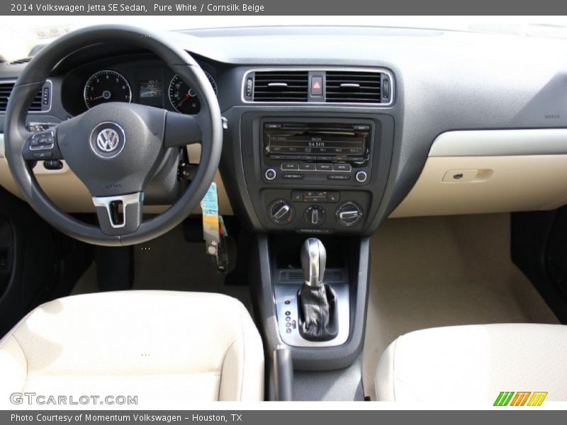 Pure White / Cornsilk Beige 2014 Volkswagen Jetta SE Sedan