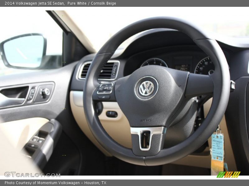 Pure White / Cornsilk Beige 2014 Volkswagen Jetta SE Sedan