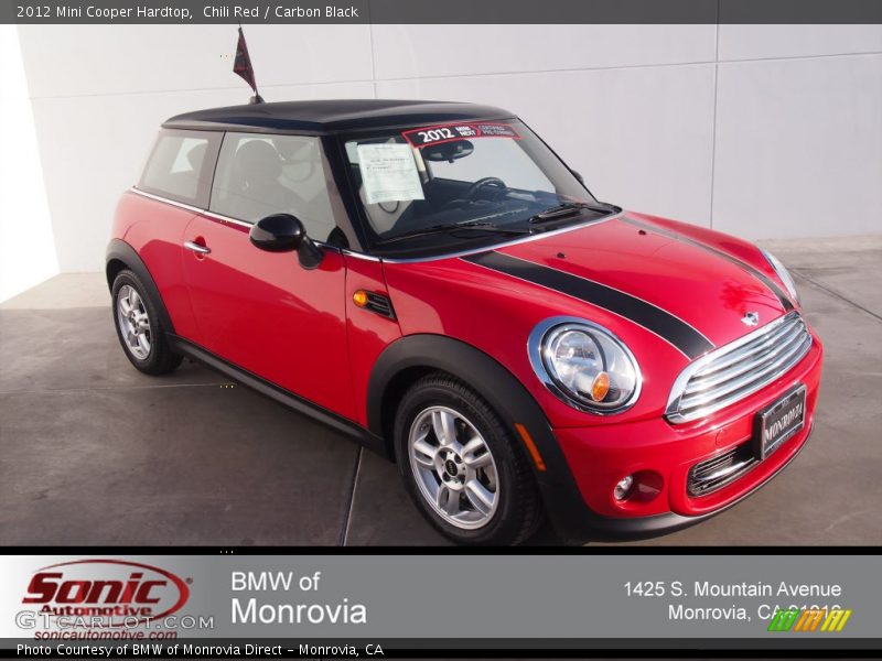 Chili Red / Carbon Black 2012 Mini Cooper Hardtop