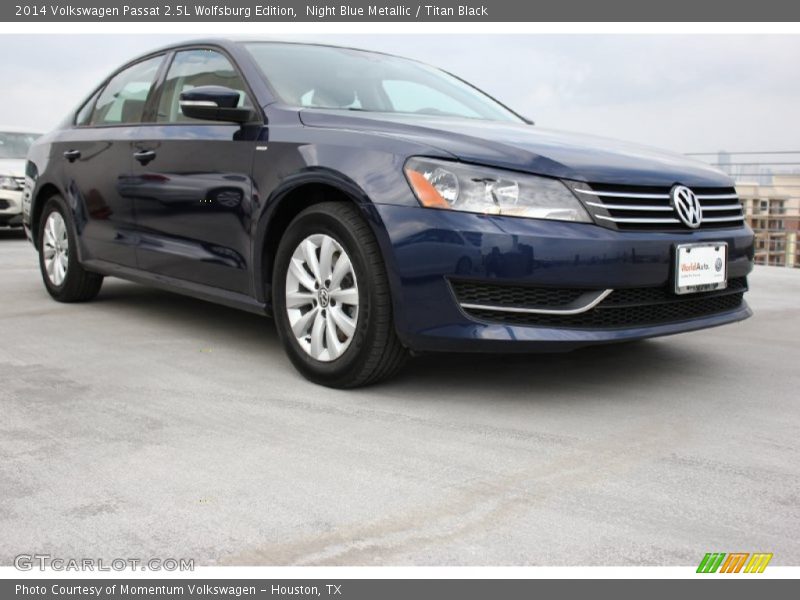 Night Blue Metallic / Titan Black 2014 Volkswagen Passat 2.5L Wolfsburg Edition