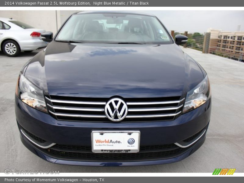 Night Blue Metallic / Titan Black 2014 Volkswagen Passat 2.5L Wolfsburg Edition