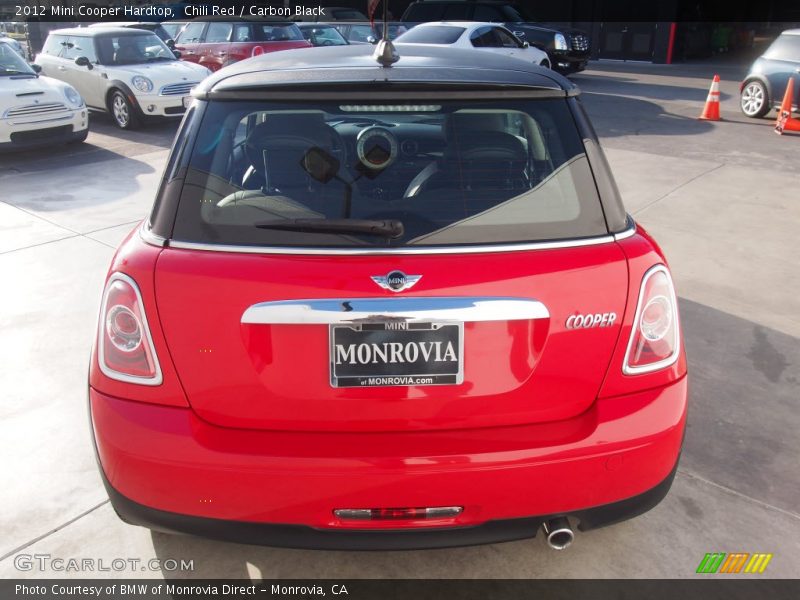 Chili Red / Carbon Black 2012 Mini Cooper Hardtop