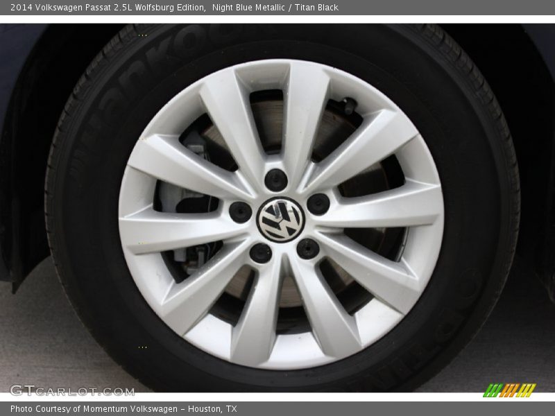 Night Blue Metallic / Titan Black 2014 Volkswagen Passat 2.5L Wolfsburg Edition