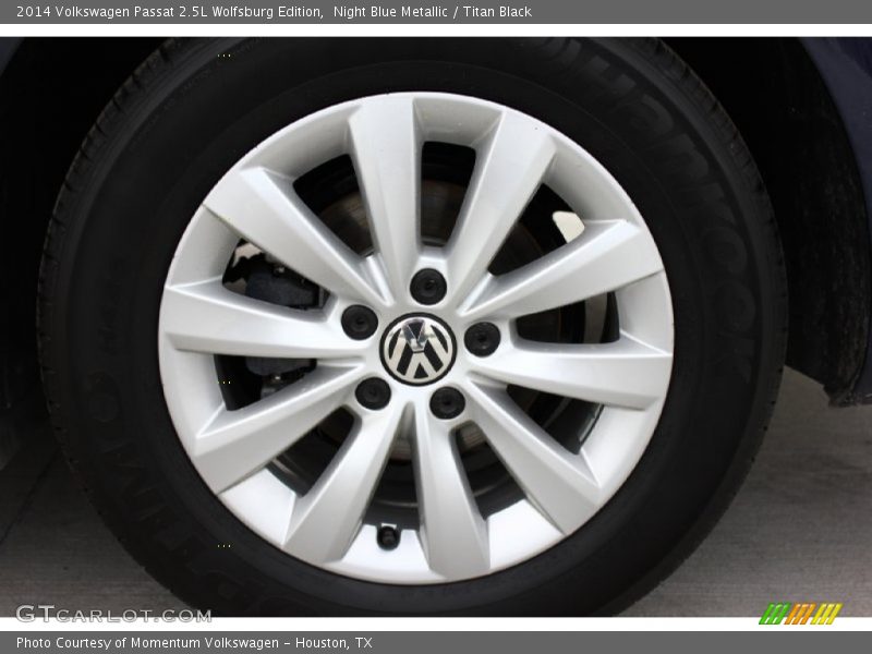 Night Blue Metallic / Titan Black 2014 Volkswagen Passat 2.5L Wolfsburg Edition
