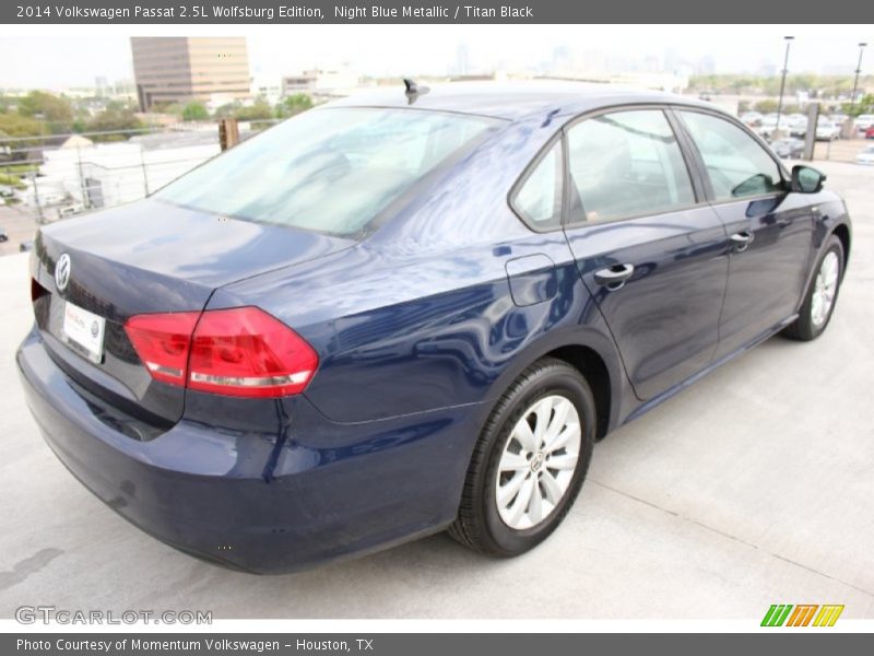 Night Blue Metallic / Titan Black 2014 Volkswagen Passat 2.5L Wolfsburg Edition