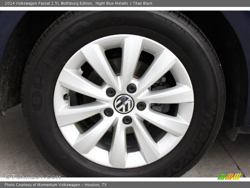 Night Blue Metallic / Titan Black 2014 Volkswagen Passat 2.5L Wolfsburg Edition