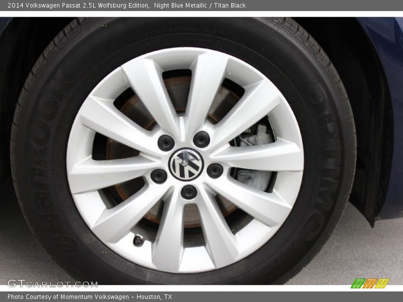 Night Blue Metallic / Titan Black 2014 Volkswagen Passat 2.5L Wolfsburg Edition