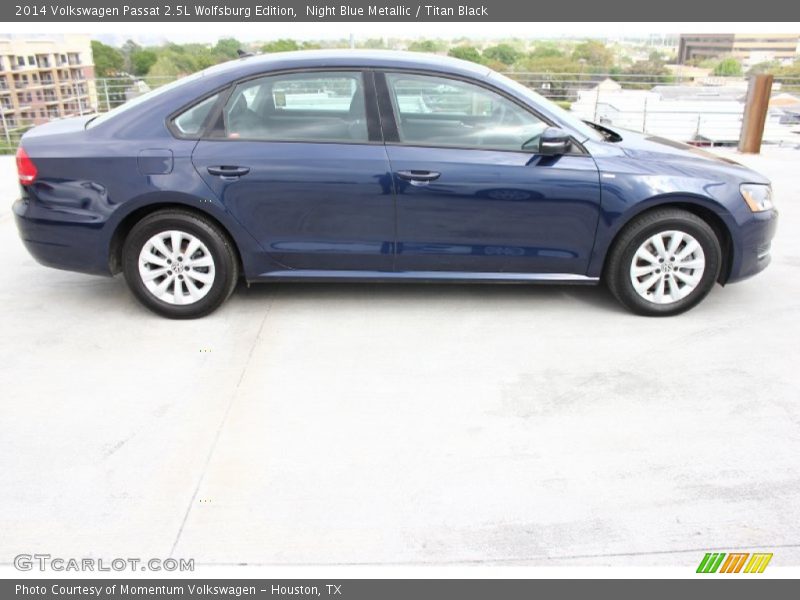 Night Blue Metallic / Titan Black 2014 Volkswagen Passat 2.5L Wolfsburg Edition
