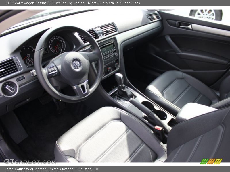 Night Blue Metallic / Titan Black 2014 Volkswagen Passat 2.5L Wolfsburg Edition