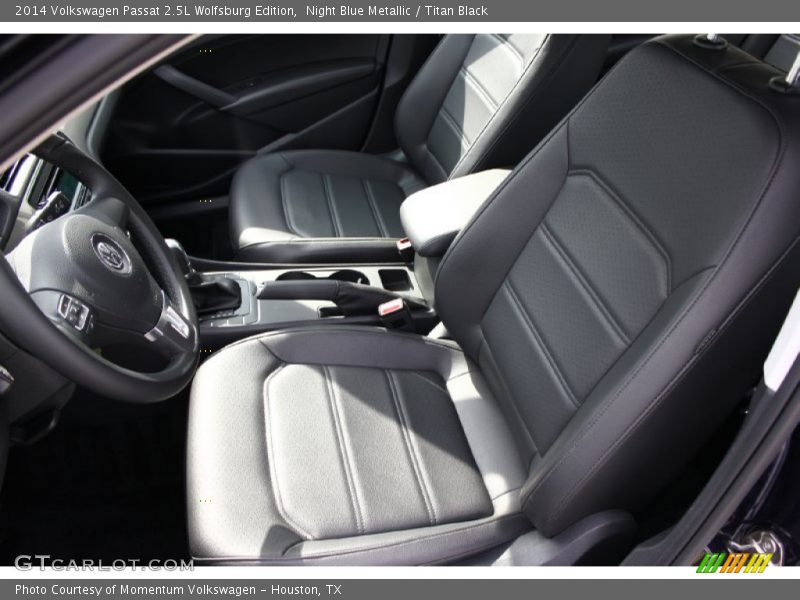 Night Blue Metallic / Titan Black 2014 Volkswagen Passat 2.5L Wolfsburg Edition