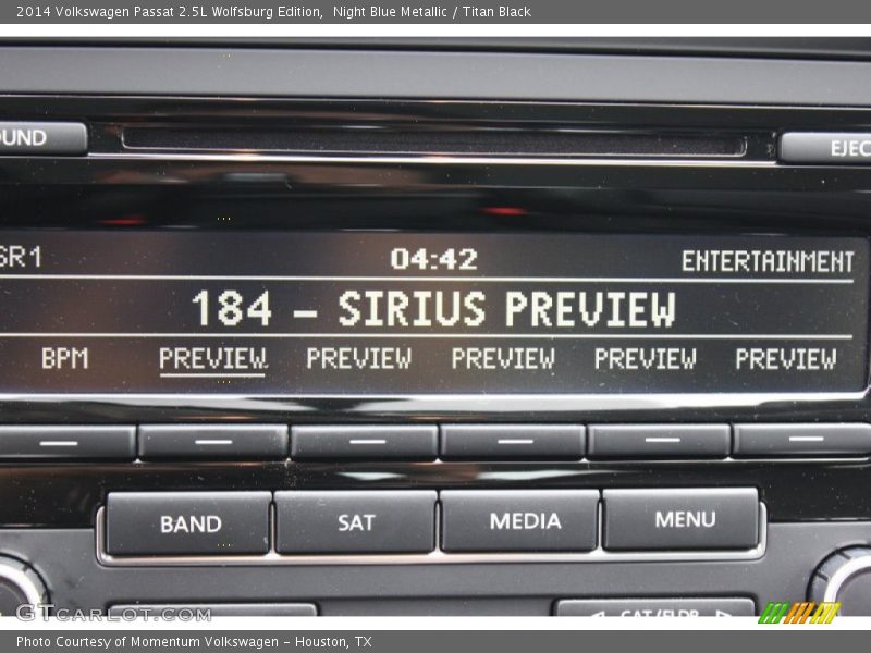 Night Blue Metallic / Titan Black 2014 Volkswagen Passat 2.5L Wolfsburg Edition
