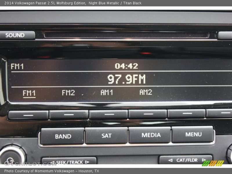 Night Blue Metallic / Titan Black 2014 Volkswagen Passat 2.5L Wolfsburg Edition