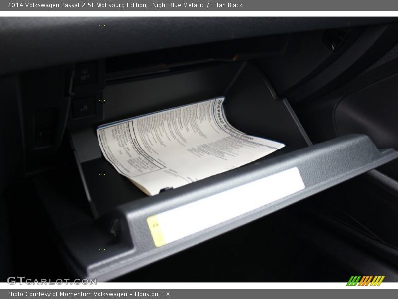 Night Blue Metallic / Titan Black 2014 Volkswagen Passat 2.5L Wolfsburg Edition