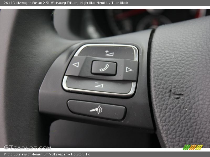 Night Blue Metallic / Titan Black 2014 Volkswagen Passat 2.5L Wolfsburg Edition