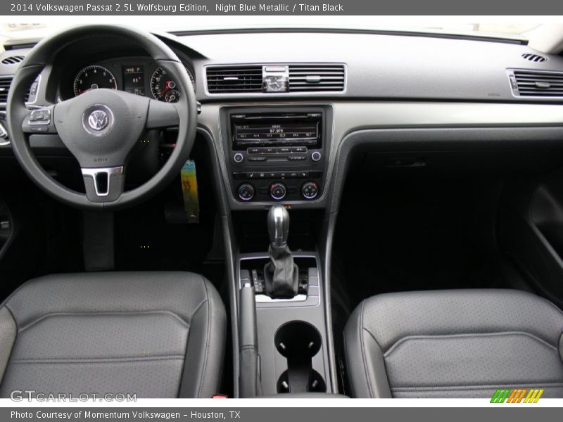 Night Blue Metallic / Titan Black 2014 Volkswagen Passat 2.5L Wolfsburg Edition