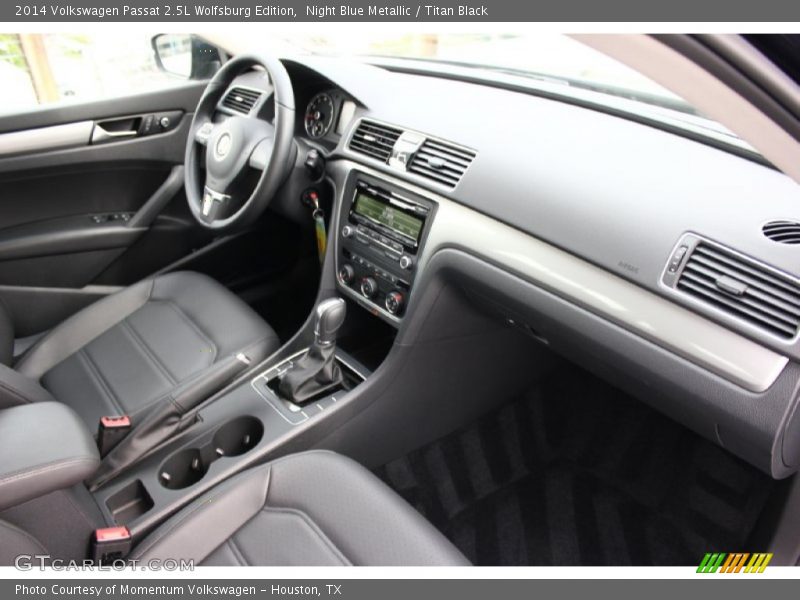 Night Blue Metallic / Titan Black 2014 Volkswagen Passat 2.5L Wolfsburg Edition