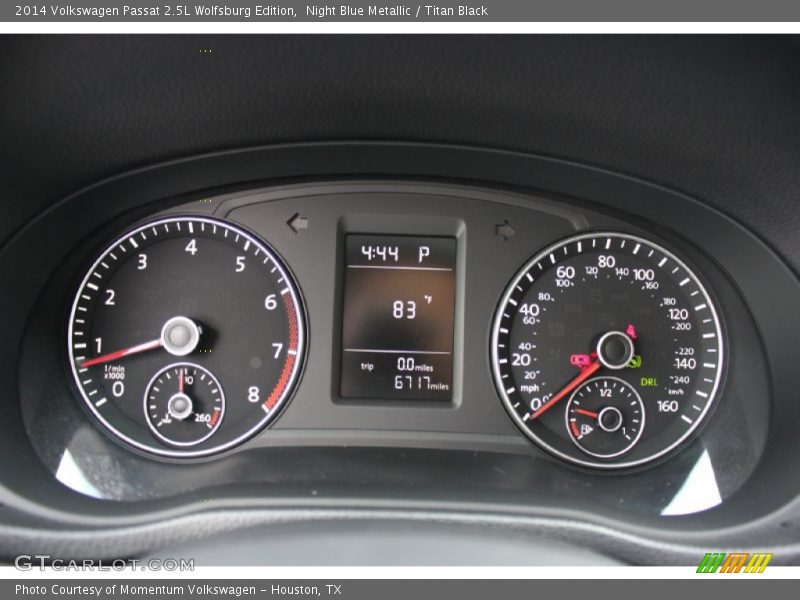 Night Blue Metallic / Titan Black 2014 Volkswagen Passat 2.5L Wolfsburg Edition