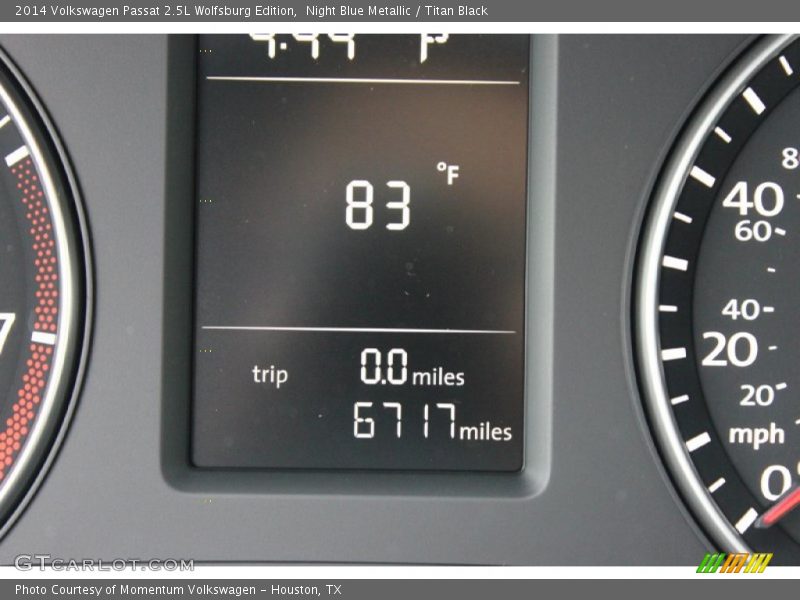 Night Blue Metallic / Titan Black 2014 Volkswagen Passat 2.5L Wolfsburg Edition