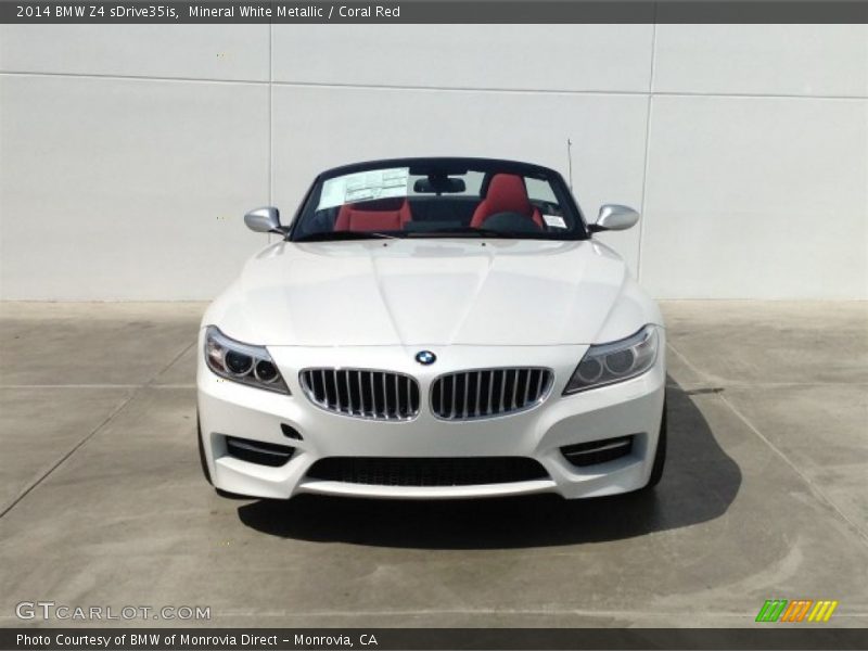 Mineral White Metallic / Coral Red 2014 BMW Z4 sDrive35is