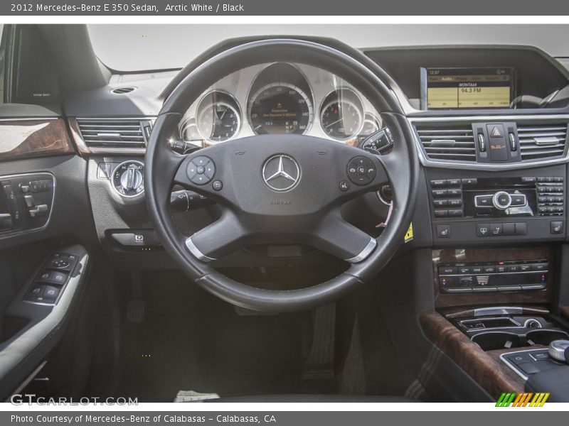 Arctic White / Black 2012 Mercedes-Benz E 350 Sedan