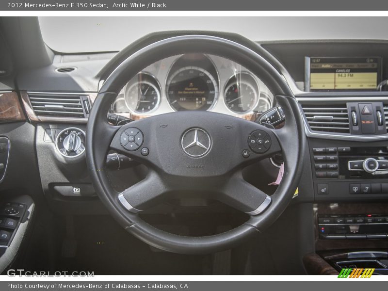 Arctic White / Black 2012 Mercedes-Benz E 350 Sedan