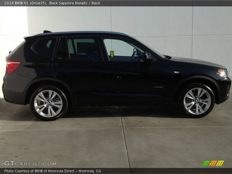 Black Sapphire Metallic / Black 2014 BMW X3 xDrive35i