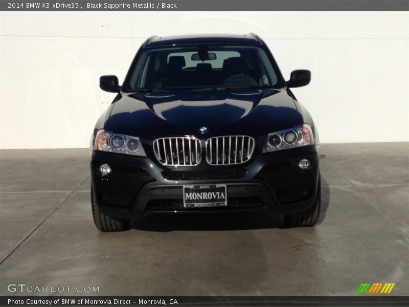 Black Sapphire Metallic / Black 2014 BMW X3 xDrive35i