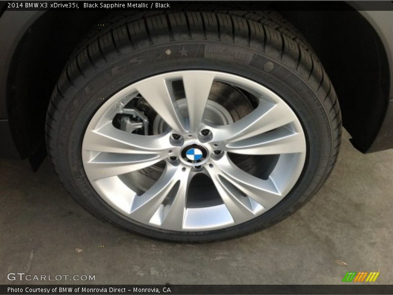 Black Sapphire Metallic / Black 2014 BMW X3 xDrive35i