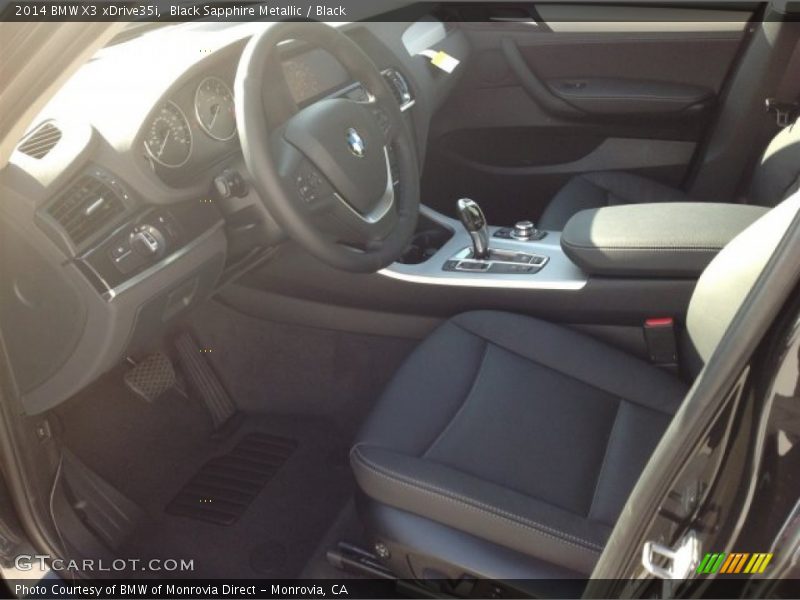 Black Sapphire Metallic / Black 2014 BMW X3 xDrive35i
