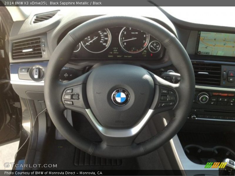 Black Sapphire Metallic / Black 2014 BMW X3 xDrive35i