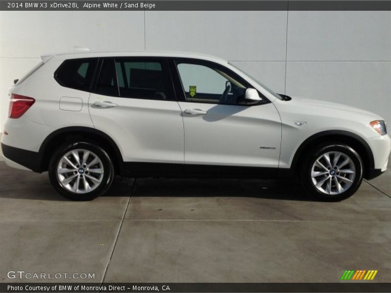 Alpine White / Sand Beige 2014 BMW X3 xDrive28i