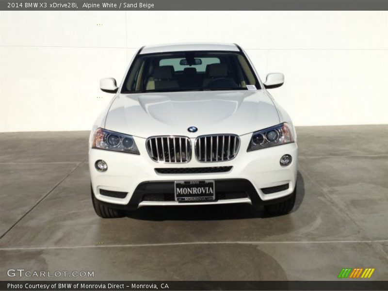 Alpine White / Sand Beige 2014 BMW X3 xDrive28i