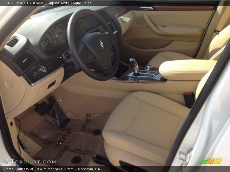 Alpine White / Sand Beige 2014 BMW X3 xDrive28i