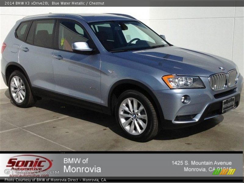 Blue Water Metallic / Chestnut 2014 BMW X3 xDrive28i
