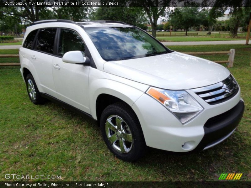 Pearl White Tri Coat Metallic / Beige 2008 Suzuki XL7 Limited