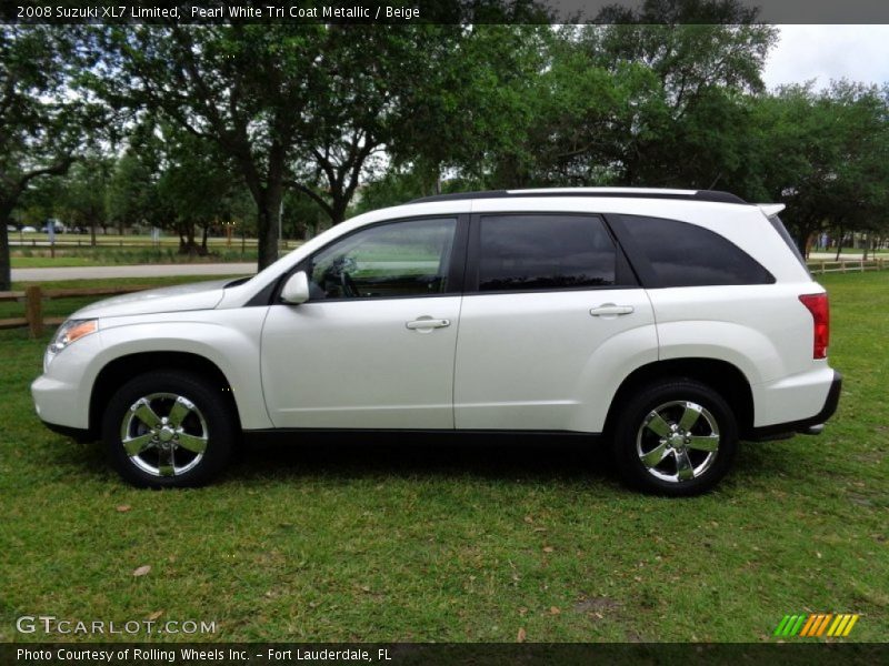 Pearl White Tri Coat Metallic / Beige 2008 Suzuki XL7 Limited