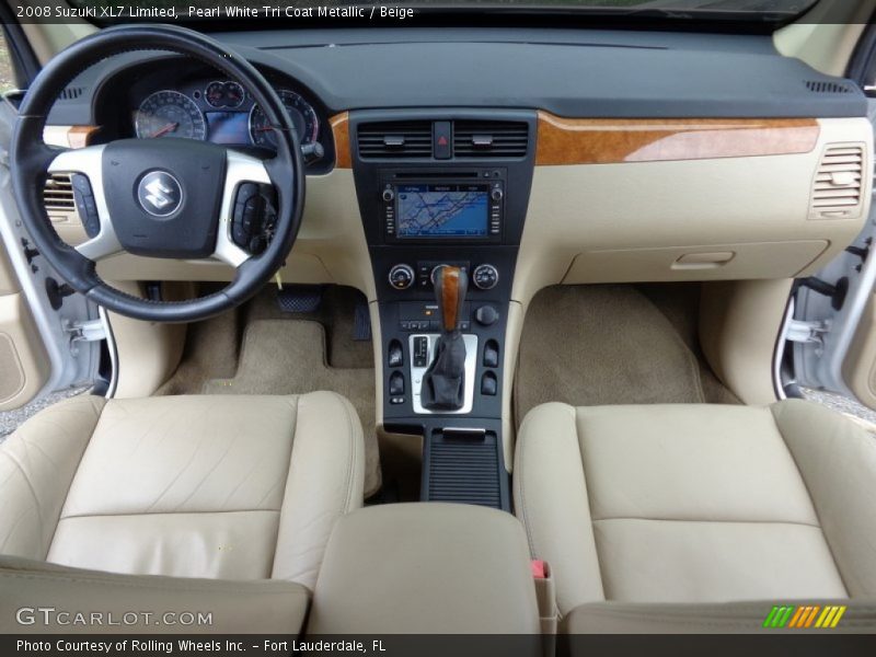 Pearl White Tri Coat Metallic / Beige 2008 Suzuki XL7 Limited
