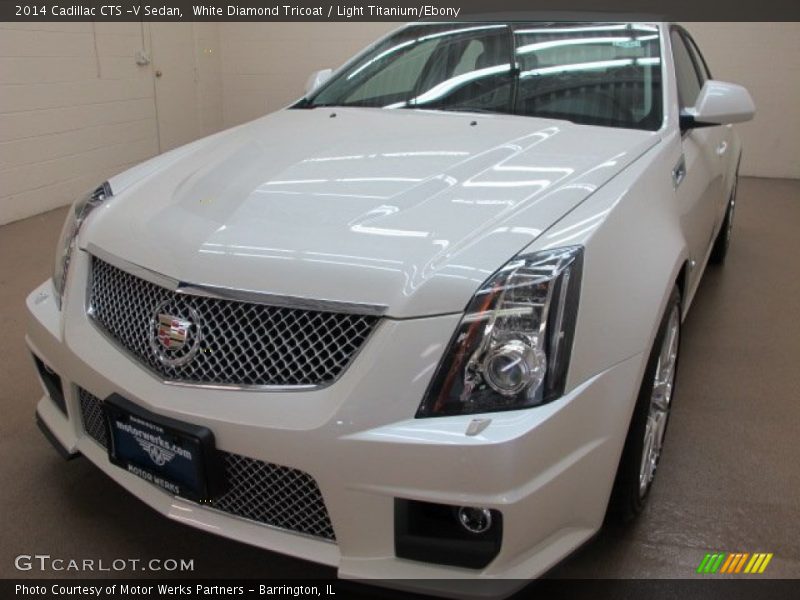 White Diamond Tricoat / Light Titanium/Ebony 2014 Cadillac CTS -V Sedan