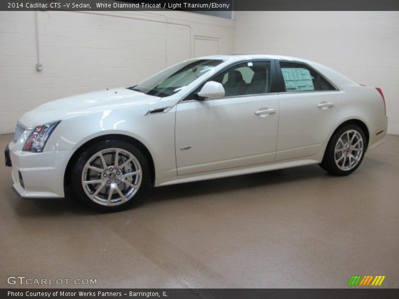 White Diamond Tricoat / Light Titanium/Ebony 2014 Cadillac CTS -V Sedan