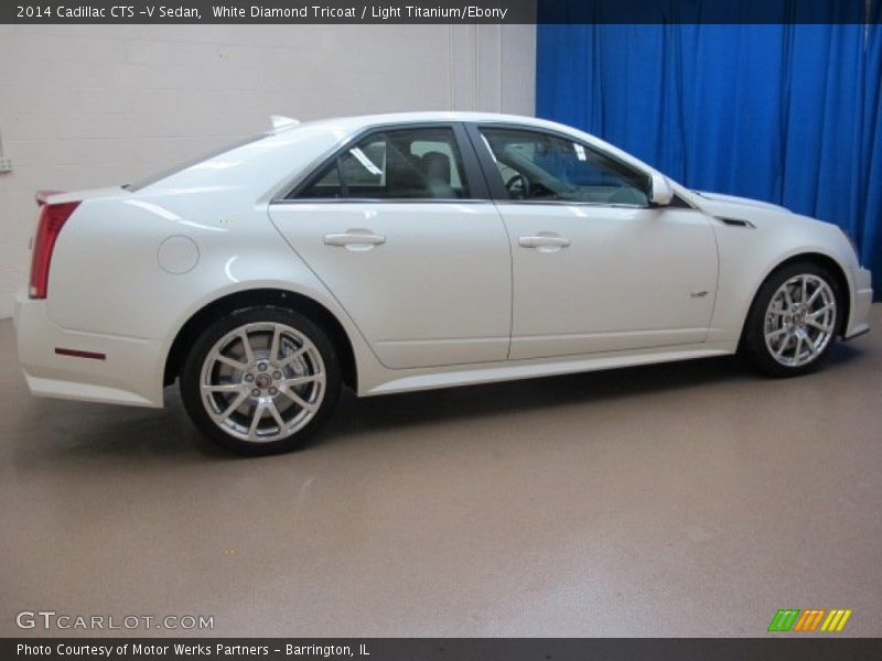 White Diamond Tricoat / Light Titanium/Ebony 2014 Cadillac CTS -V Sedan