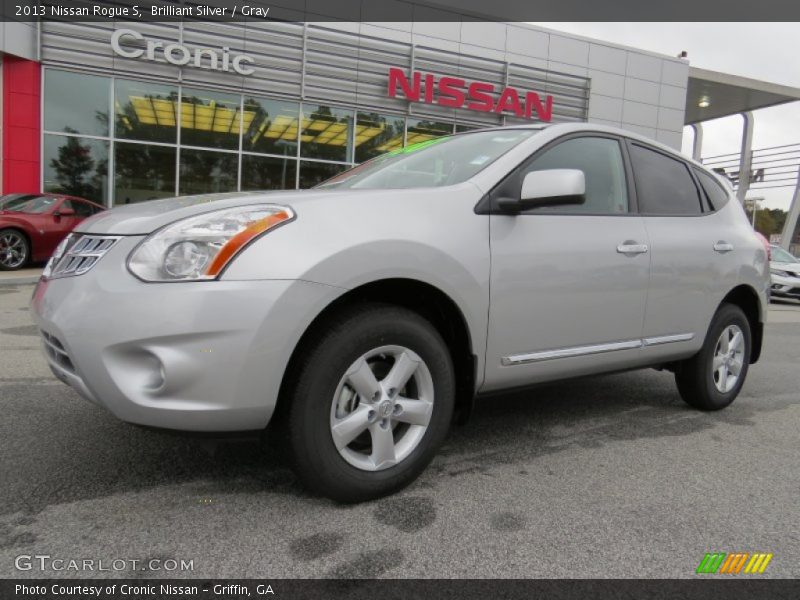 Brilliant Silver / Gray 2013 Nissan Rogue S