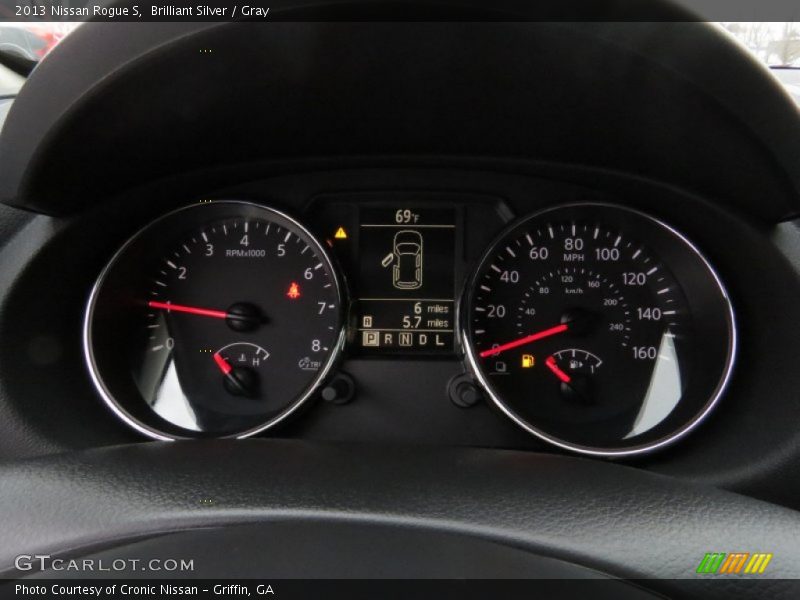 Brilliant Silver / Gray 2013 Nissan Rogue S