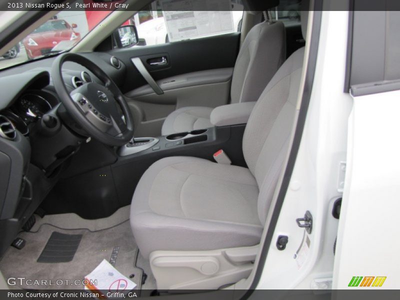 Pearl White / Gray 2013 Nissan Rogue S