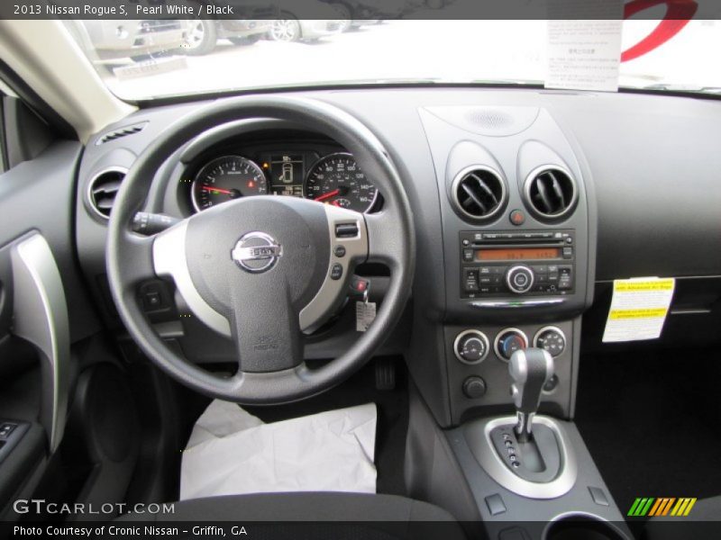 Pearl White / Black 2013 Nissan Rogue S