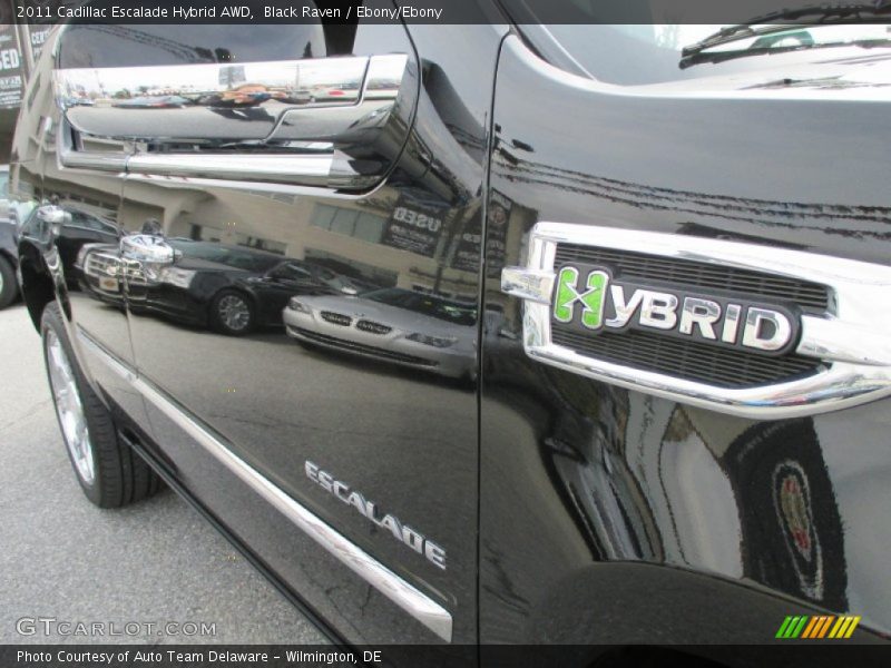 Black Raven / Ebony/Ebony 2011 Cadillac Escalade Hybrid AWD