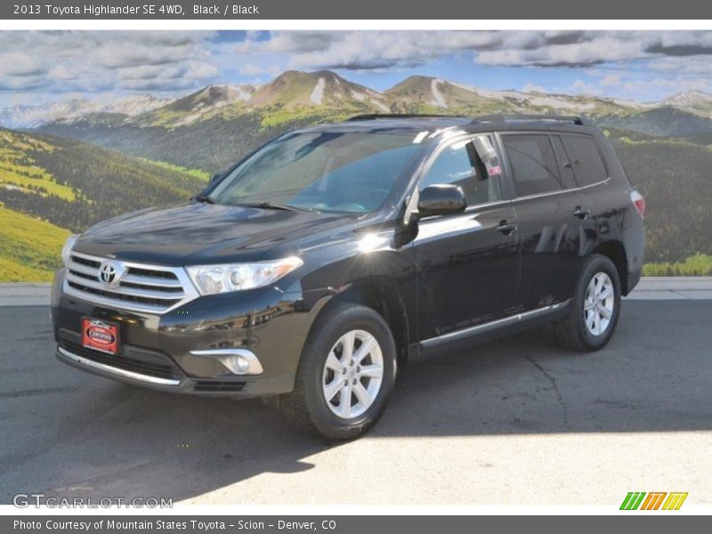 Black / Black 2013 Toyota Highlander SE 4WD