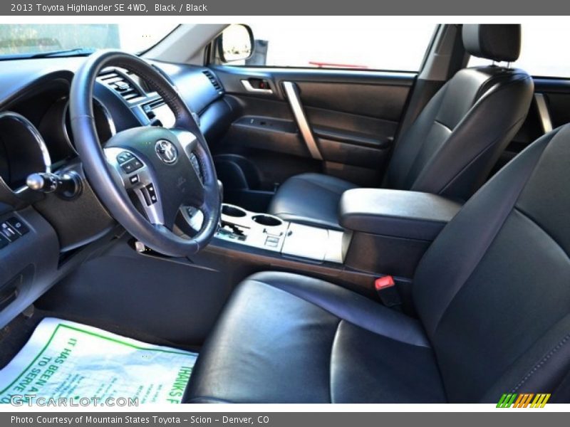 Black / Black 2013 Toyota Highlander SE 4WD