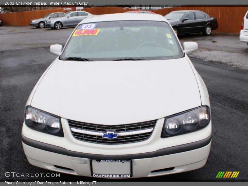 White / Medium Gray 2003 Chevrolet Impala