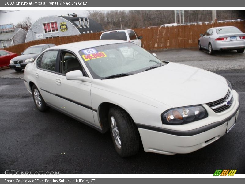 White / Medium Gray 2003 Chevrolet Impala